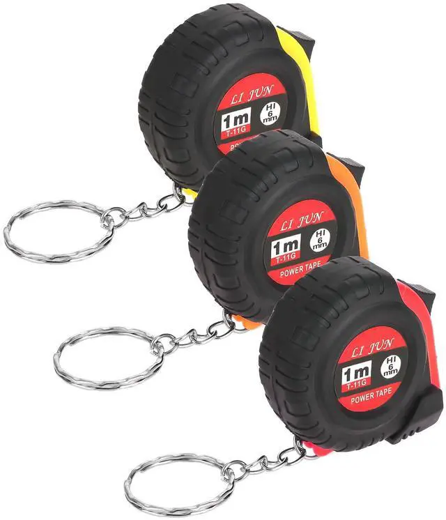 Main image of 3 Pcs Small Measuring Tape Kids Measuring Tape 3Ft Retractable Pocket Measurement Tapes Metric/Inch Keychain Tapes Measure Easy Read