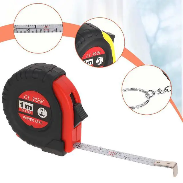 Alt view image 3 of 7 - 3 Pcs Small Measuring Tape Kids Measuring Tape 3Ft Retractable Pocket Measurement Tapes Metric/Inch Keychain Tapes Measure Easy Read