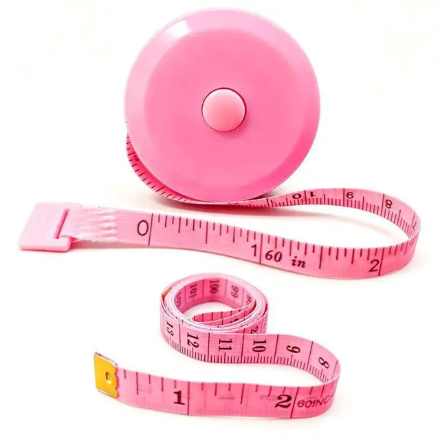Main image of Retractable Body Measuring Tape 60 Inch/150cm,Dual Sided Bra Measuring Tape | Soft Measuring Tape For Body Pink, Automatic Tape Measure Fabric Tailor Cloth Measurement Tool, 2PCS