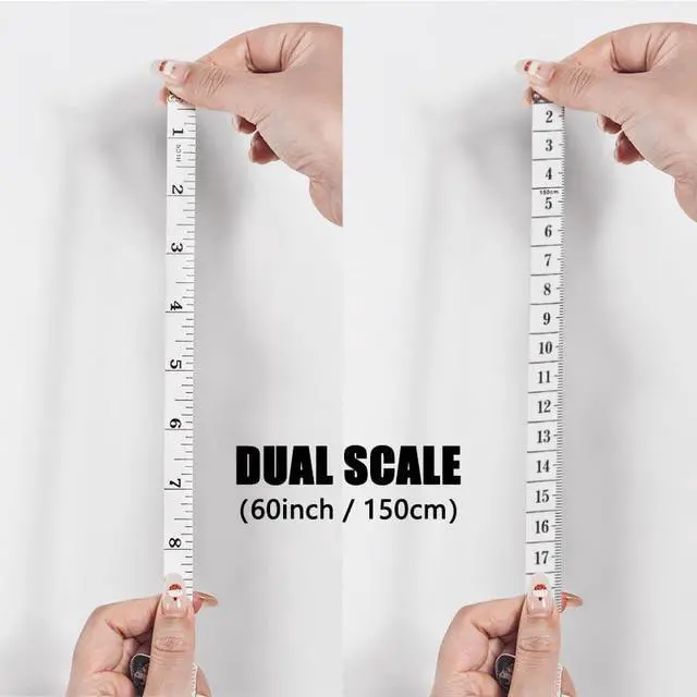 Alt view image 3 of 5 - Soft Tape Measure Double Scale Standard & Metric Measurements Tape Body Sewing Flexible Tailor Craft Ruler 60 Inches
