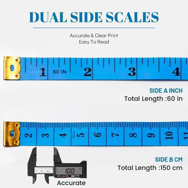 Alt view image 2 of 7 - Tape Measure Soft Body Measuring Tape Sewing Seamstress Cloth Measurement | Fabric Body Measuring TapeTape Measure Seamstress Tape Measurement 60-inch, 3 Pack Craft Vinyl Tailor Ruler for Weight Loss
