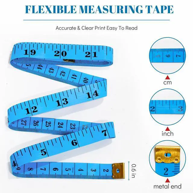 Alt view image 3 of 7 - Tape Measure Soft Body Measuring Tape Sewing Seamstress Cloth Measurement | Fabric Body Measuring TapeTape Measure Seamstress Tape Measurement 60-inch, 3 Pack Craft Vinyl Tailor Ruler for Weight Loss
