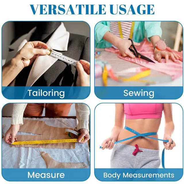 Alt view image 5 of 7 - Tape Measure Soft Body Measuring Tape Sewing Seamstress Cloth Measurement | Fabric Body Measuring TapeTape Measure Seamstress Tape Measurement 60-inch, 3 Pack Craft Vinyl Tailor Ruler for Weight Loss