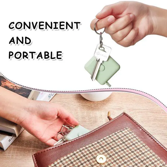 Alt view image 7 of 7 - 6 Pack Tape Measure Keychain 60 Inch Mini Retractable Measuring Tapes Keychain Small Sewing Tape Measure for Body Measurement Weight Loss Fabric Cloth Knitting Craft
