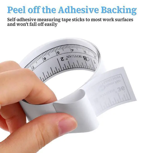 Alt view image 4 of 7 - 10 Pcs Self Adhesive Measuring Tape, Left-Right Reading, Ruler Tape | Measure Tape with Adhesive Backing, with Imperial and Metric Scales, for Workbench Table Saw Drafting Table, 36 Inches 90 CM