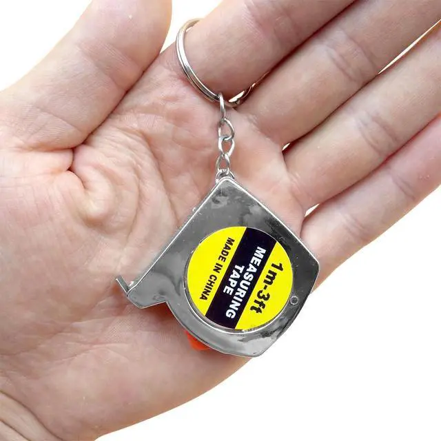 Alt view image 3 of 6 - 6 Pack Small Tape Measure Keychains, Mini Tape Measures Retractable, with Slide Lock Automatic Rebound for Daily Use, Bright Silver Electroplating 3 Feet(100cm)