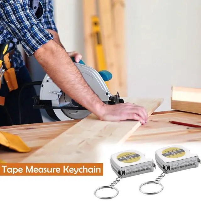 Alt view image 5 of 6 - 6 Pack Small Tape Measure Keychains, Mini Tape Measures Retractable, with Slide Lock Automatic Rebound for Daily Use, Bright Silver Electroplating 3 Feet(100cm)