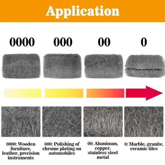 Alt view image 2 of 7 - Steel Wool Pads 00 15PCS - Mini Steel Wool Roll Glass Wood Fabric Metal Fine Polishing Chrome Glass Polishing Pads Wool Steelwool Mice Control Weep Hole Covers Walls Fill