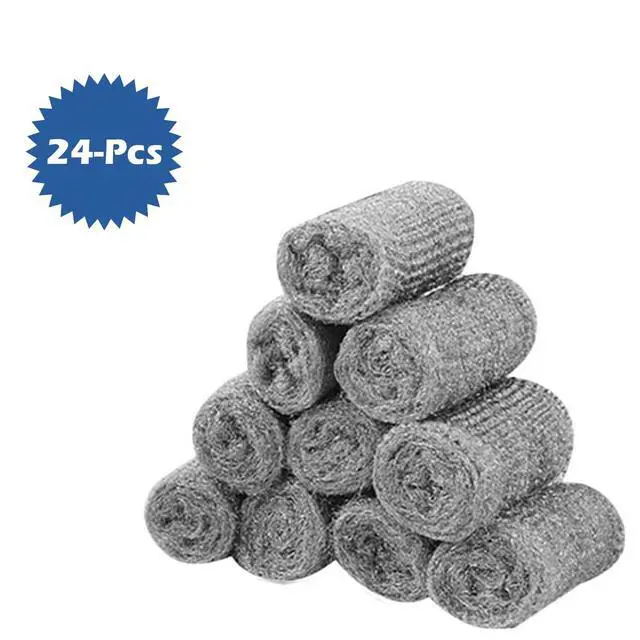 Alt view image 6 of 6 - Steel Wool Pads 0000 Extra Fine - 24 Pcs Steel Wool Pads for Cleaning & Polishing - Steel Wool Gap Filler