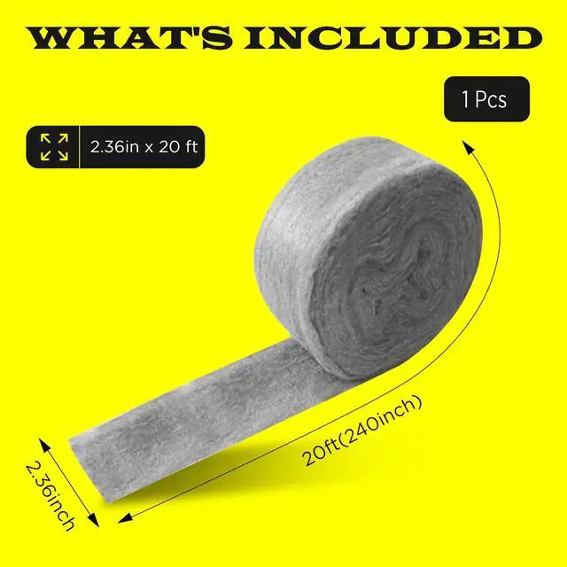 Alt view image 2 of 6 - Wool Mice Control, 20FT(0.35LB)#1 Steel Wool, Keep Mouse Away from Holes, Barrier and Gap Filler for Home, Wall, Garden, Kitchen, Pipeline in Garage, Coarse
