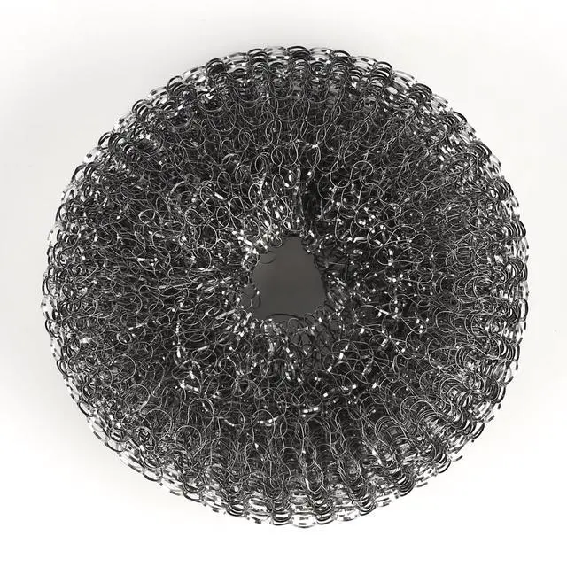 Alt view image 4 of 5 - 2 Pcs Heavy-Duty Stainless Steel Wool Barbecue Grill Cleaning Scrubber Pads, Replacement Steel Wool Brush Head
