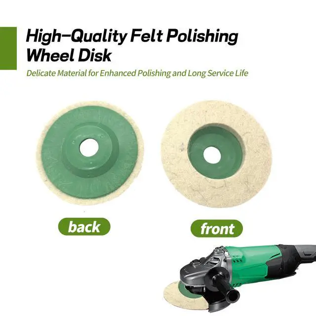 Alt view image 6 of 7 - 4Pcs 4 Inch Wool Polishing Wheel Disc Pad Ultimate Power Buffing for 100 Angle Grinder Polishing Kit Metal and Stainless Steel Wheels Buffing Disc Buffing Polishing Buffer Bore Dia