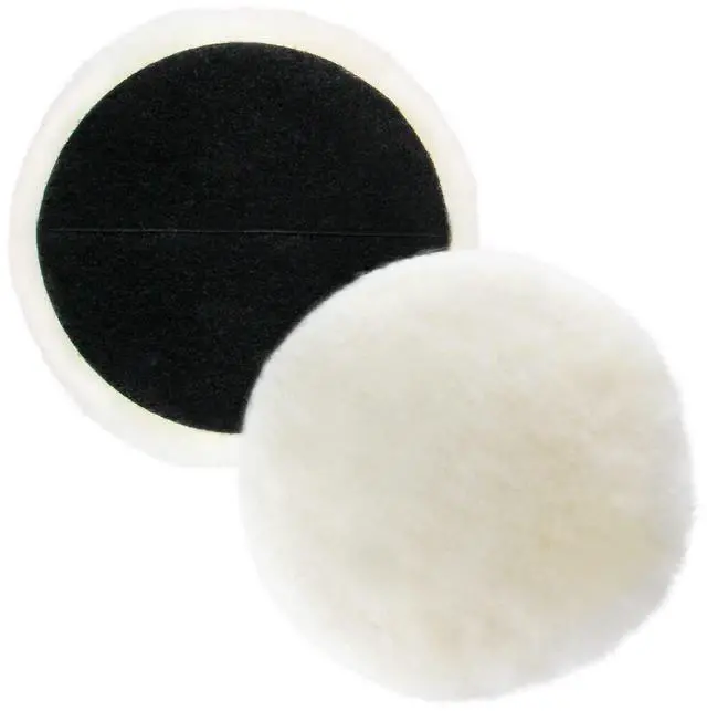 Alt view image 2 of 7 - 5 Inch Wool Buffing Pads, Pack of 2 | Soft Car Buffer Backing Pads, Hook and Loop, For Car Polishing, Buffing and Cutting