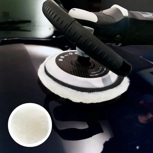 Alt view image 7 of 7 - 5 Inch Wool Buffing Pads, Pack of 2 | Soft Car Buffer Backing Pads, Hook and Loop, For Car Polishing, Buffing and Cutting