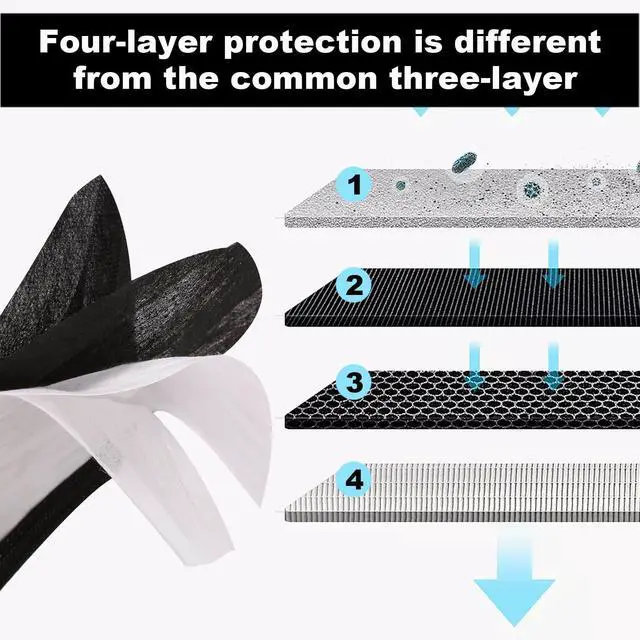 Alt view image 4 of 6 - 50-Pack Black Disposable Face Masks 4-Ply Breathable Dust Masks for Men & Women Super Soft Masks, Lightweight Protection for Daily Use, Travel