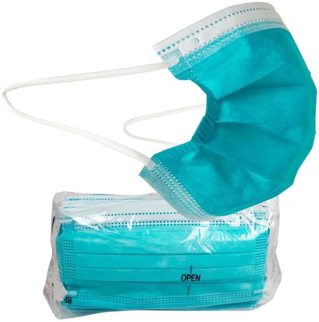 Main image of MASKT-01T-A iMask Premium ASTM Level 2 Disposable Face Masks, Teal, Pack of 50