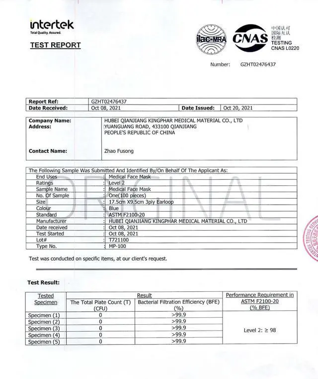 Alt view image 2 of 7 - 50 Pack Disposable Face Masks ASTM Level 2, Medical Grade | Comfortable, Soft, Breathable