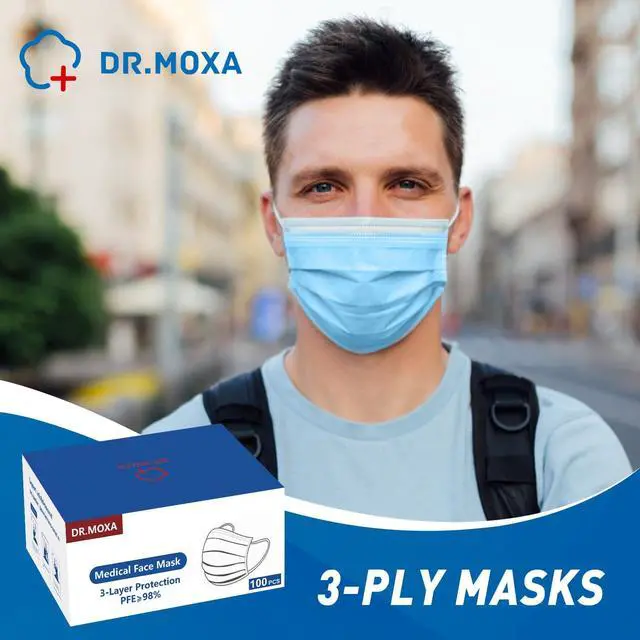 Alt view image 7 of 7 - 50 Pack Disposable Face Masks ASTM Level 2, Medical Grade | Comfortable, Soft, Breathable