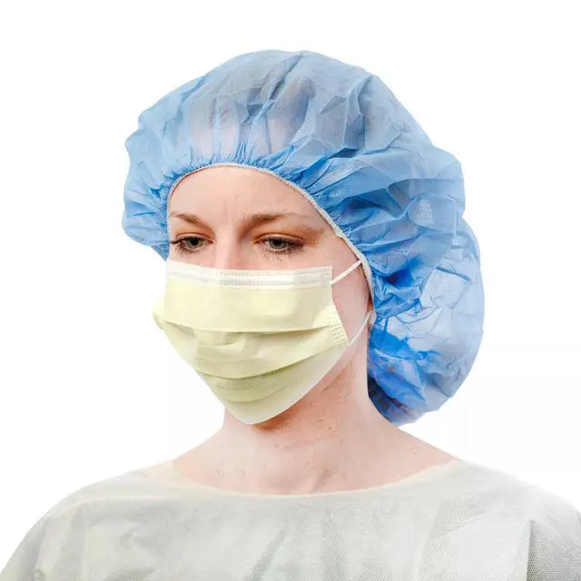 Alt view image 4 of 6 - ASTM F2100 Level 1 Procedure Mask | Medical Face Mask | Spunbond Polypropylene Inner Layer | Softex Binding | Pleated Design | Nose Wire | Ear Loops | Box of 50