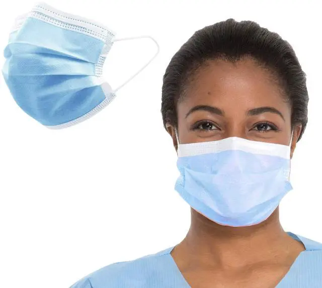 Main image of Disposable Medical Face Mask, Adult 3 Ply, 10 Count/Pack