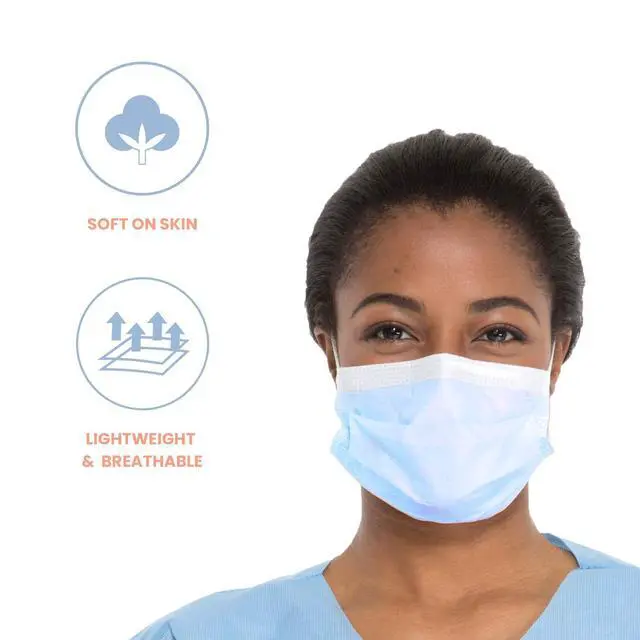 Alt view image 3 of 6 - Disposable Medical Face Mask, Adult 3 Ply, 10 Count/Pack