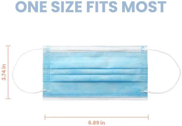 Alt view image 5 of 6 - Disposable Medical Face Mask, Adult 3 Ply, 10 Count/Pack