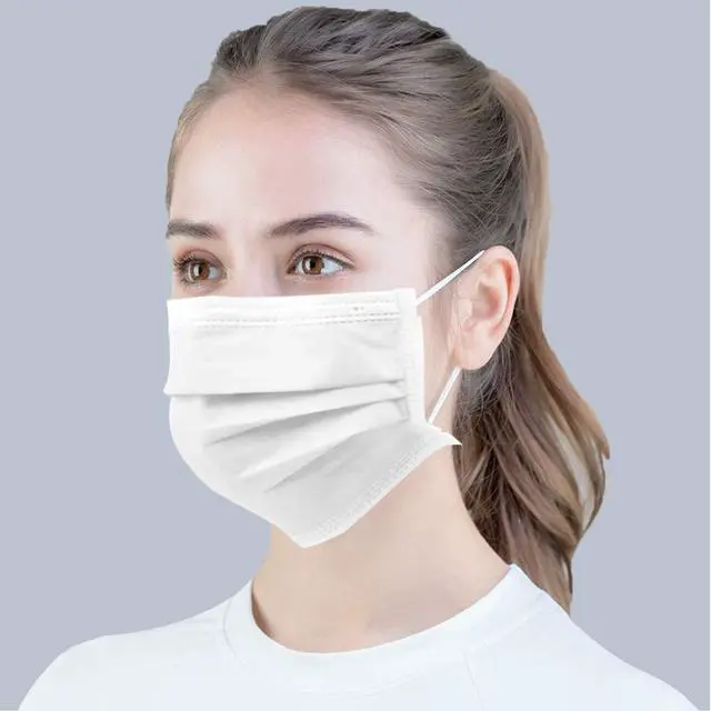 Alt view image 6 of 7 - Face Mask, Disposable Masks for Adult 3-Ply Mouth Cover Dust Safety Protection (Pack of 50)
