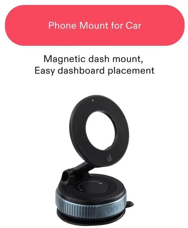 Alt view image 3 of 6 - onn Car Dash/Windshield Magnetic Universal Phone Mount