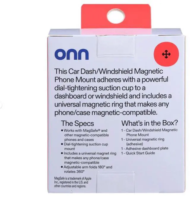 Alt view image 5 of 6 - onn Car Dash/Windshield Magnetic Universal Phone Mount