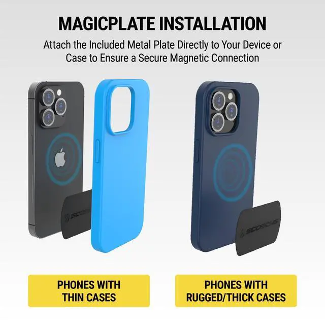 Alt view image 4 of 6 - Scosche MAGFM-2PXCES0 MagicMount Flush Magnetic Dash, Flat Surface Mount for Mobile Devices 2 Pk