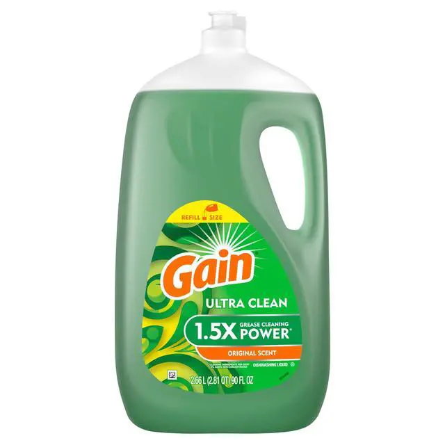Alt view image 4 of 5 - Gain Ultra Dishwashing Liquid Dish Soap, Original Scent, 90.0 fl oz