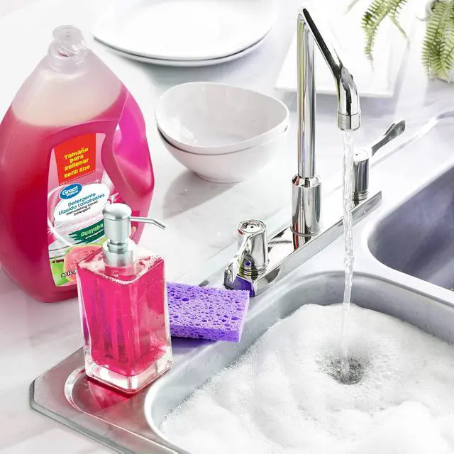 Alt view image 2 of 5 - Great Value Dish Washing Liquid Detergent, Guava, 90 fl oz