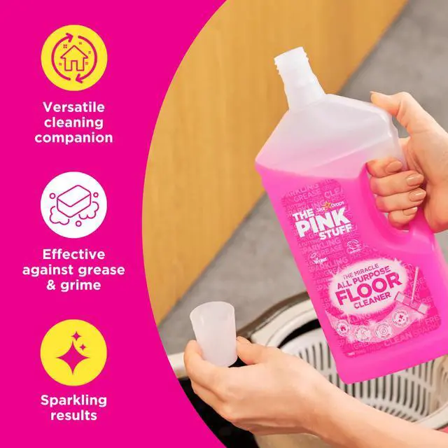 Alt view image 6 of 6 - The Pink Stuff, Miracle All-Purpose Liquid Floor Cleaner, 31 fl. oz.