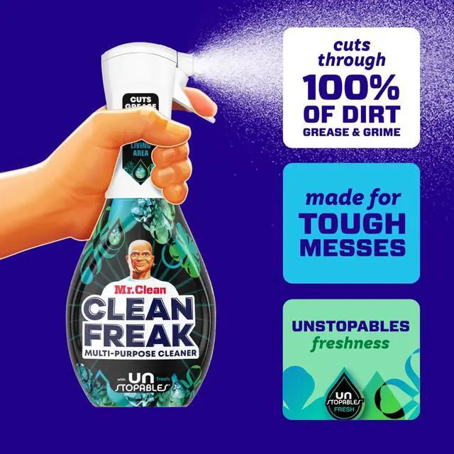 Alt view image 2 of 7 - Mr. Clean Clean Freak All Purpose Cleaner Spray, Multi-Surface Cleaning, Unstopables Scent, 16 fl oz
