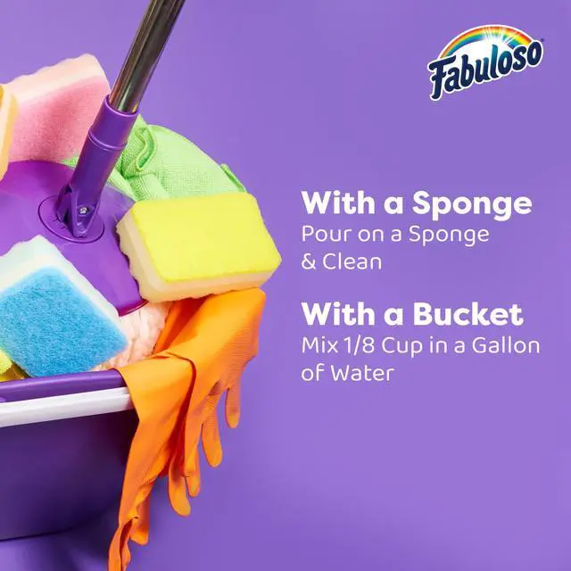Alt view image 4 of 6 - Fabuloso 2X Multi-Purpose Cleaner, No Rinse Floor Cleaner, Lavender Scent, 128 fl oz
