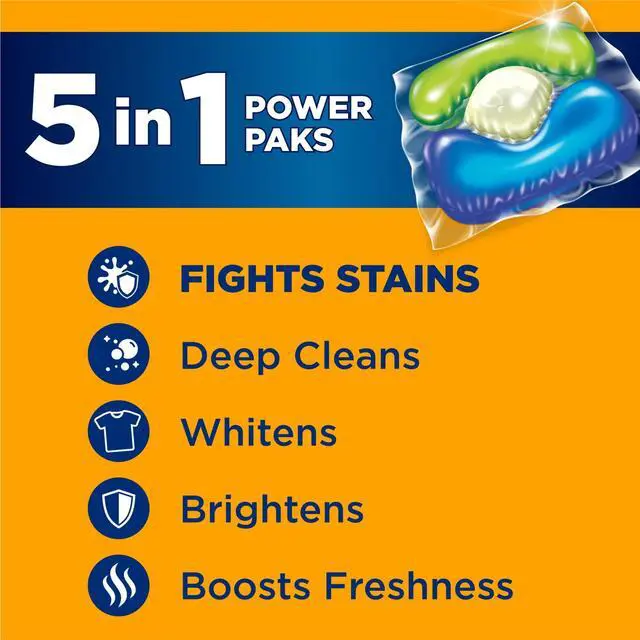 Alt view image 3 of 5 - ARM & HAMMER Plus OxiClean 5-in-1 Laundry Detergent Paks, Fresh Scent, 42 Count