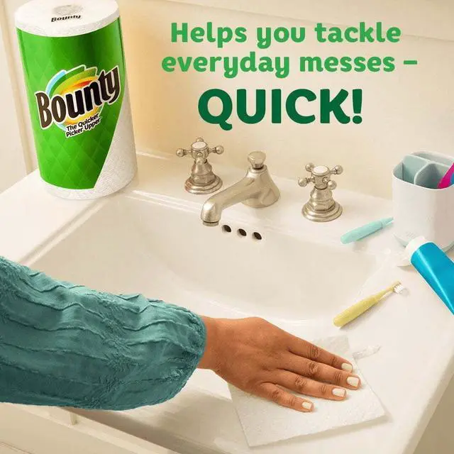 Alt view image 4 of 7 - Bounty SelectaSize Printed Paper Towels, 2 Triple Rolls, Disposable Absorbent Kitchen Household Cleaning Paper Towels