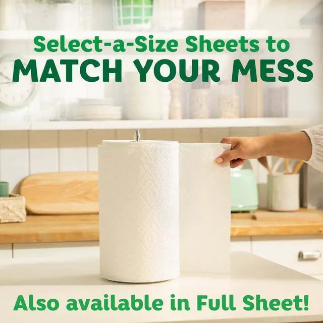 Alt view image 3 of 7 - Bounty SelectaSize Printed Paper Towels, 2 Triple Rolls, Disposable Absorbent Kitchen Household Cleaning Paper Towels