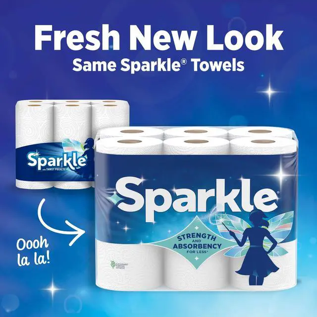 Alt view image 4 of 6 - TearASquare Disposable Paper Towels, 3 Triple Rolls, 165 Sheets per Roll, MultiSize Absorbent Cleaning Paper for Home & Kitchen