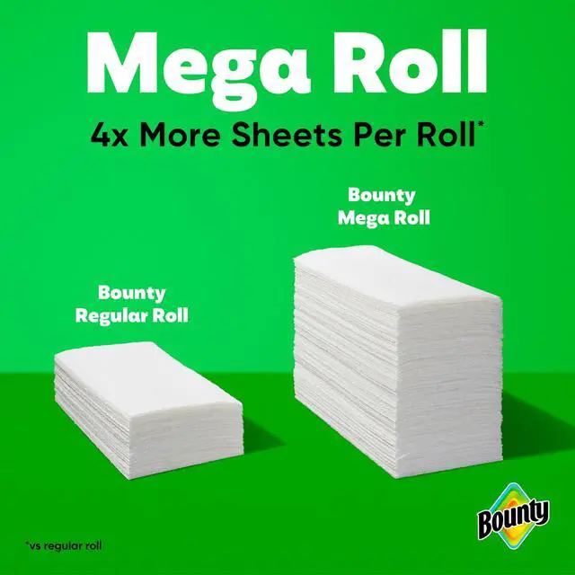 Alt view image 7 of 7 - SelectASize White Disposable Paper Towels, 2 Mega Rolls, 164 Sheets per Roll, HeavyDuty Absorbent Cleaning Paper for Home & Kitchen