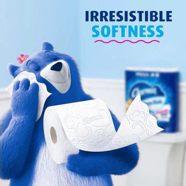 Alt view image 4 of 7 - Charmin Ultra Soft Bathroom Toilet Paper, 6 Mega Rolls, 224 Sheets per Roll, Gentle Absorbent Disposable Tissue for Home Daily Bathroom Use