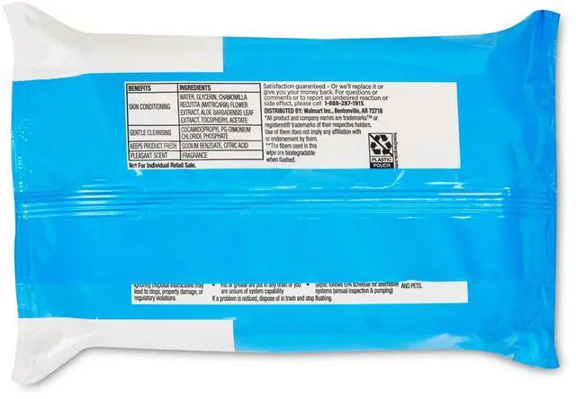 Alt view image 6 of 7 - Equate Fresh Scent Flushable Wet Wipes, 3 Pack, 144 Total Wipes, Disposable Biodegradable Bathroom Cleansing Wipes for Daily Use