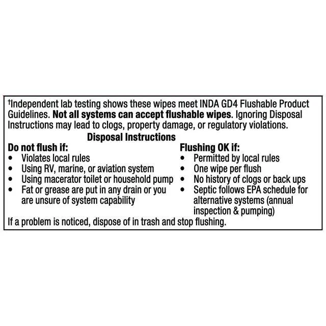 Alt view image 6 of 7 - FragranceFree Flushable Wet Wipes, 3 Pack, 144 Total Wipes, Hypoallergenic Disposable Bathroom Wipes for Sensitive Skin Daily Use