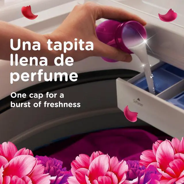 Alt view image 6 of 7 - Intense Floral Scent Liquid Fabric Softener Conditioner, 24 fl oz, 32 Loads, LongLasting Fragrance Laundry Liquid for Washing Machine Home Use