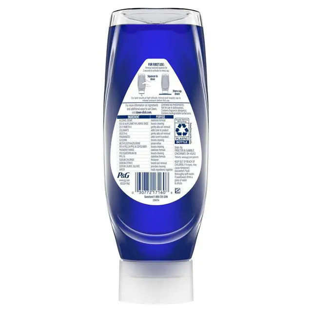 Alt view image 4 of 7 - Dawn Platinum Plus PowerSuds Dish Soap Liquid, EZSqueeze Bottle, 17.4 oz, GreaseCutting Dishwashing Detergent for Home Kitchen Use