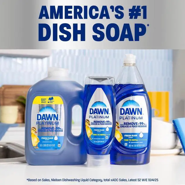 Alt view image 5 of 7 - Dawn Platinum Dish Soap, Dishwashing Soap, Fresh Rain, 30 fl oz