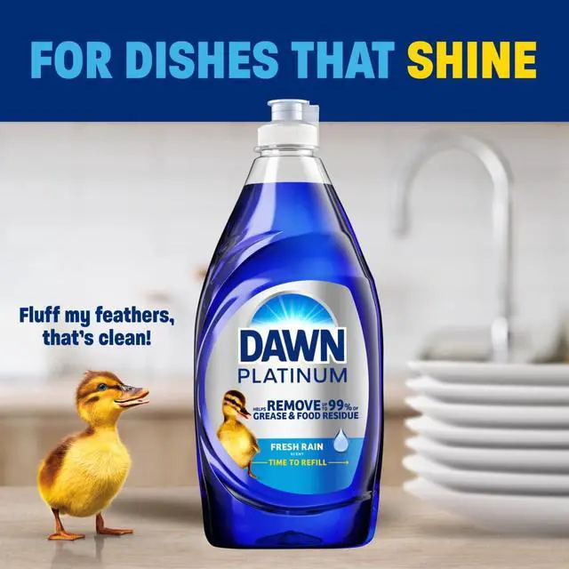 Alt view image 6 of 7 - Dawn Platinum Dish Soap, Dishwashing Soap, Fresh Rain, 30 fl oz