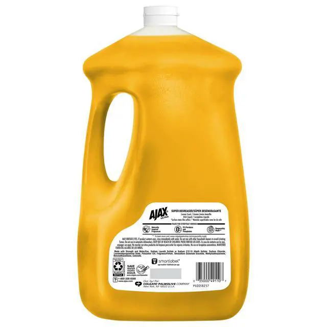 Alt view image 4 of 5 - Ajax Ultra Liquid Dish Soap Lemon Scent, Super Degreaser, 90 fl oz Bottle