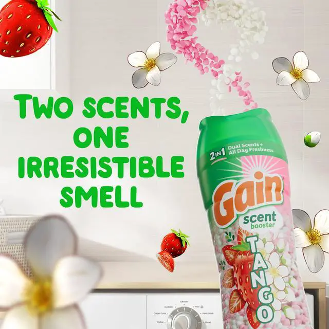 Alt view image 3 of 7 - Gain Tango 2-in-1 Dual Scent In-Wash Laundry Scent Booster Beads, Strawberry & Shea Scent, 4.8 oz