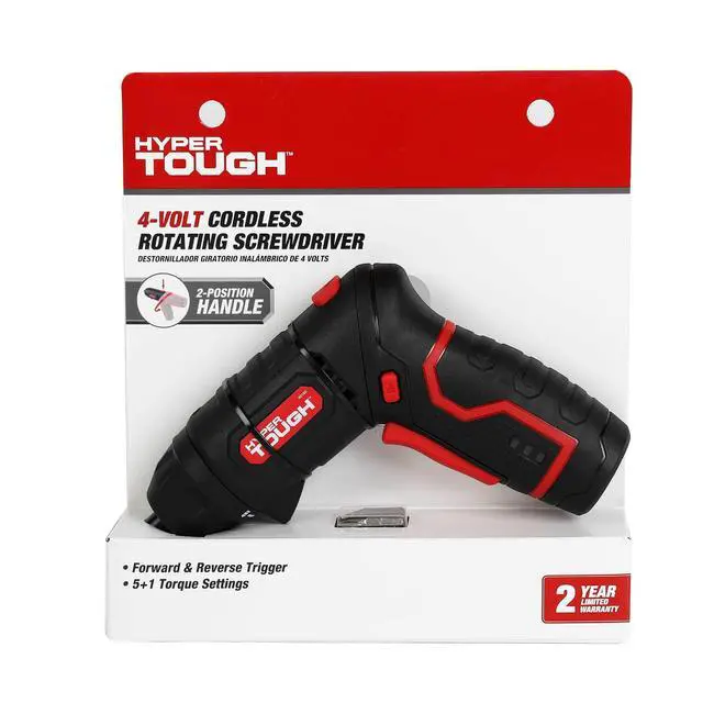 Alt view image 2 of 6 - Hyper Tough 4V Cordless Rotating Screwdriver with Charging Cable